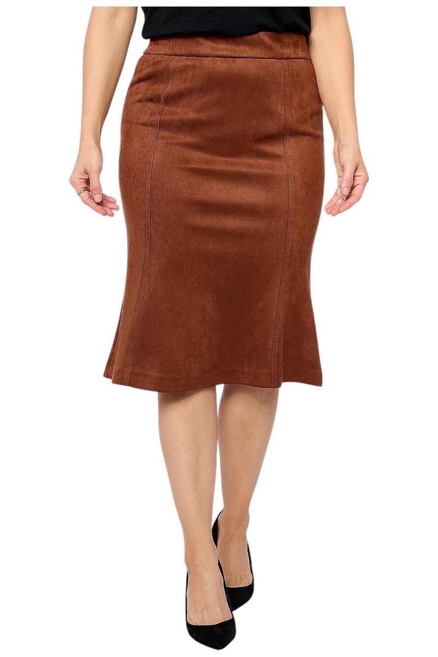 Isaac Mizrahi Live! Estate Regular Faux Suede Skirt Cognac - Petite